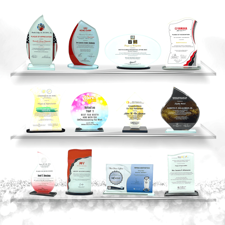 Rush Order Glass Plaque Awards
