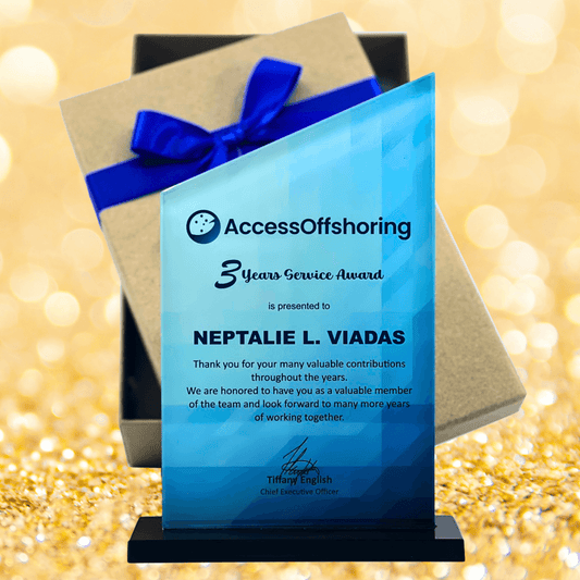 Rush Order Glass Plaque Awards - RA002