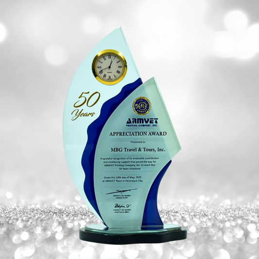 Best-Selling Glass Plaque Awards - GPA-001 *NEW DESIGN*