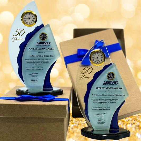 Best-Selling Glass Plaque Awards - GPA-001 *NEW DESIGN*