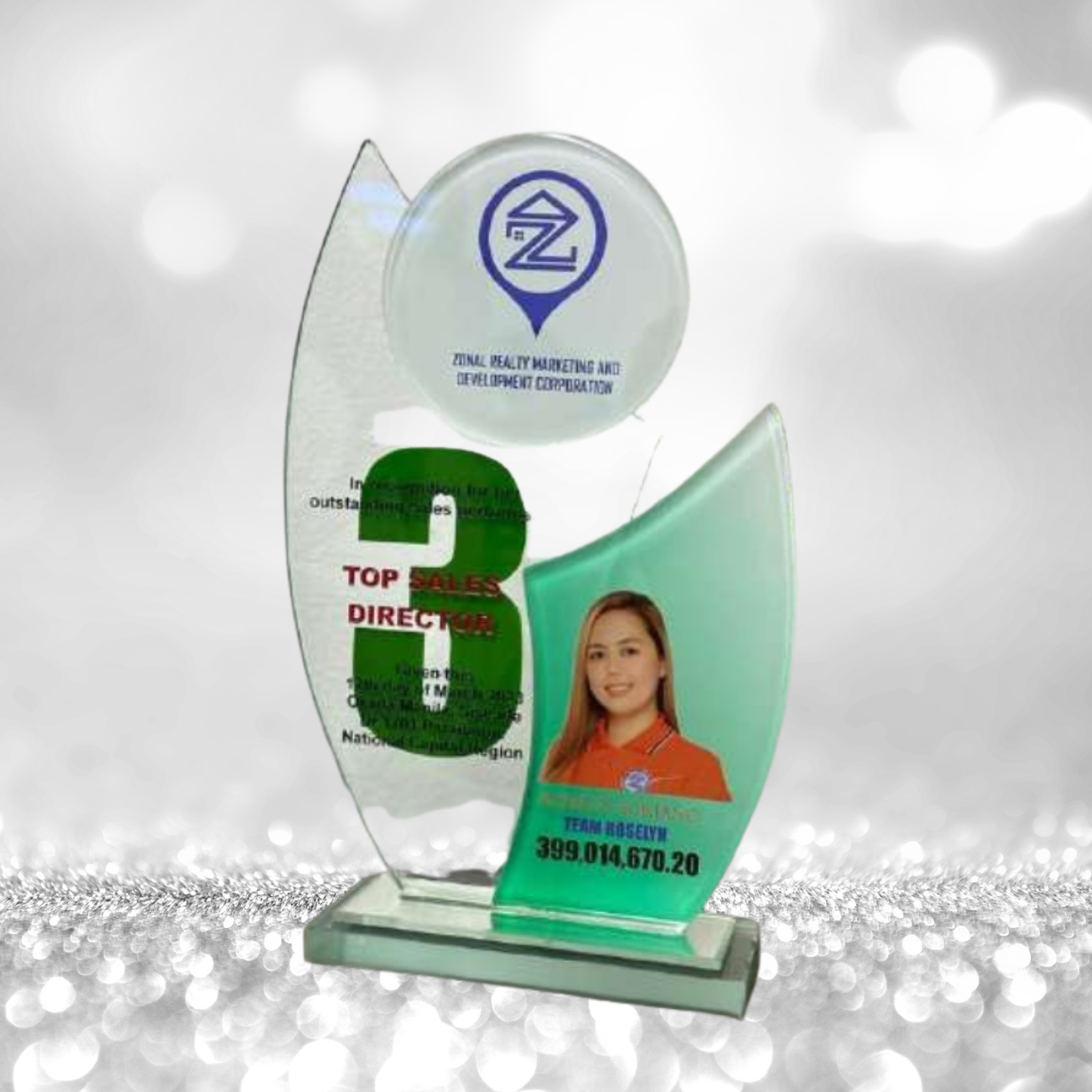 Best-Selling Glass Plaque Awards - GPA-006