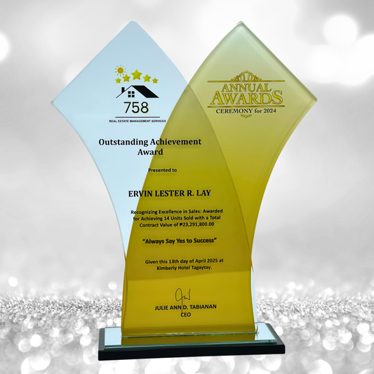 Best-Selling Glass Plaque Awards - GPA-014