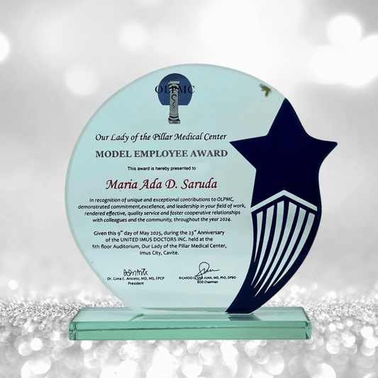 Best-Selling Glass Plaque Awards - GPA-024