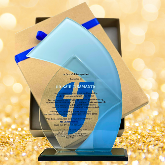 Best-Selling Glass Plaque Awards - GPA-007