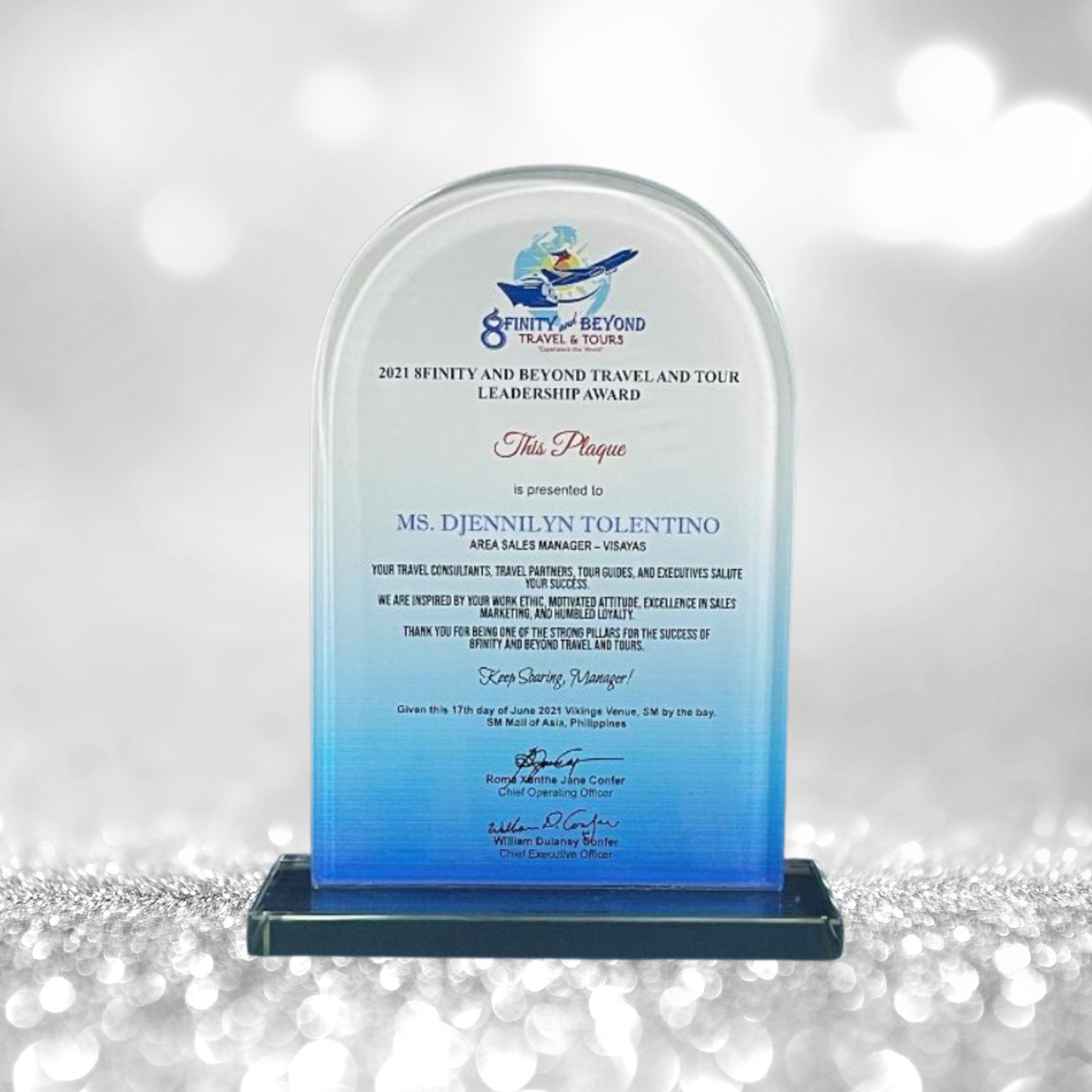 Rush Order Glass Plaque Awards - RA016