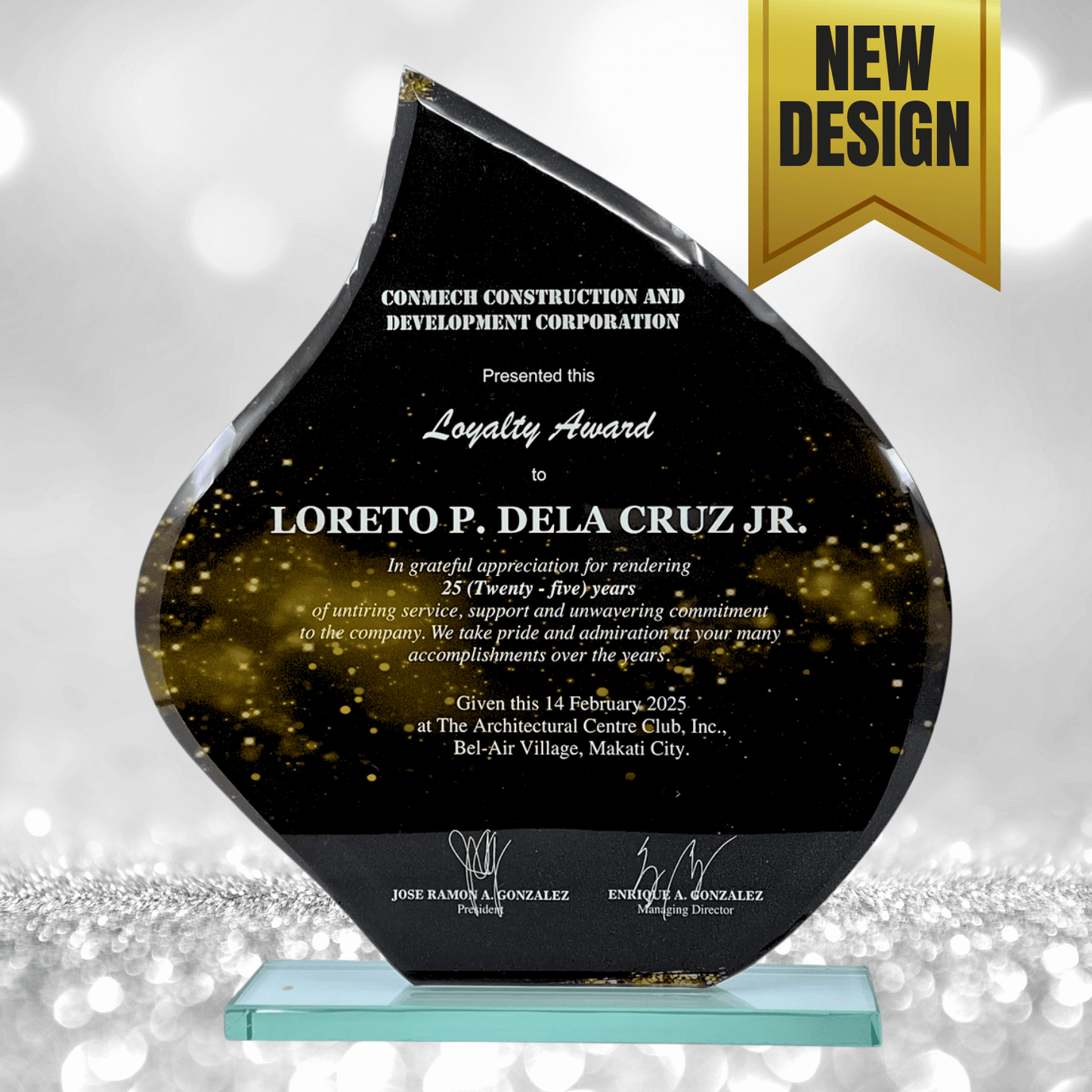 Rush Order Glass Plaque Awards - RA020 *NEW DESIGN*