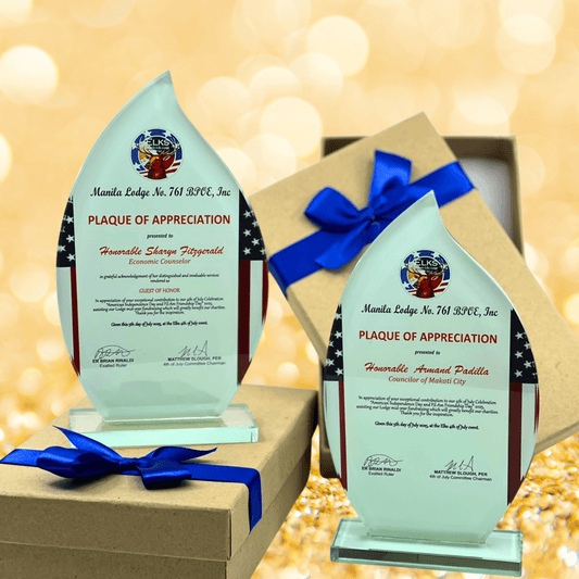 Rush Order Glass Plaque Awards - RA023