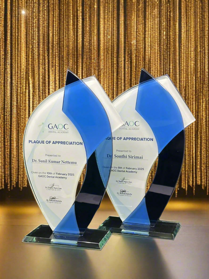 Best-Selling Glass Plaque Awards - GPA-016 *NEW DESIGN*
