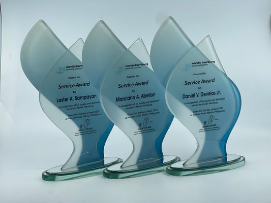 Best-Selling Glass Plaque Awards - GPA-018 *NEW DESIGN*