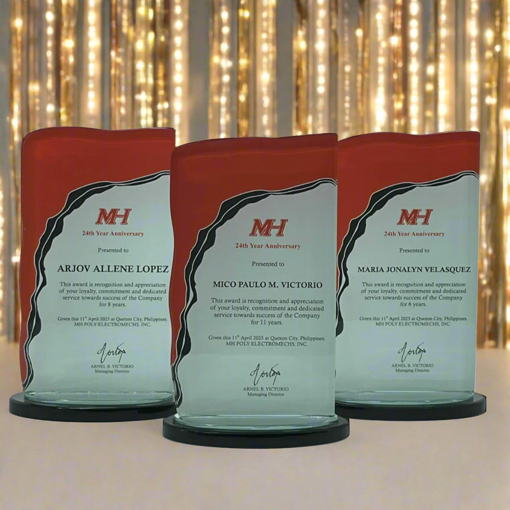 Rush Order Glass Plaque Awards - RA024