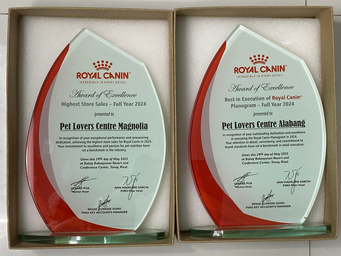 Rush Order Glass Plaque Awards - RA001