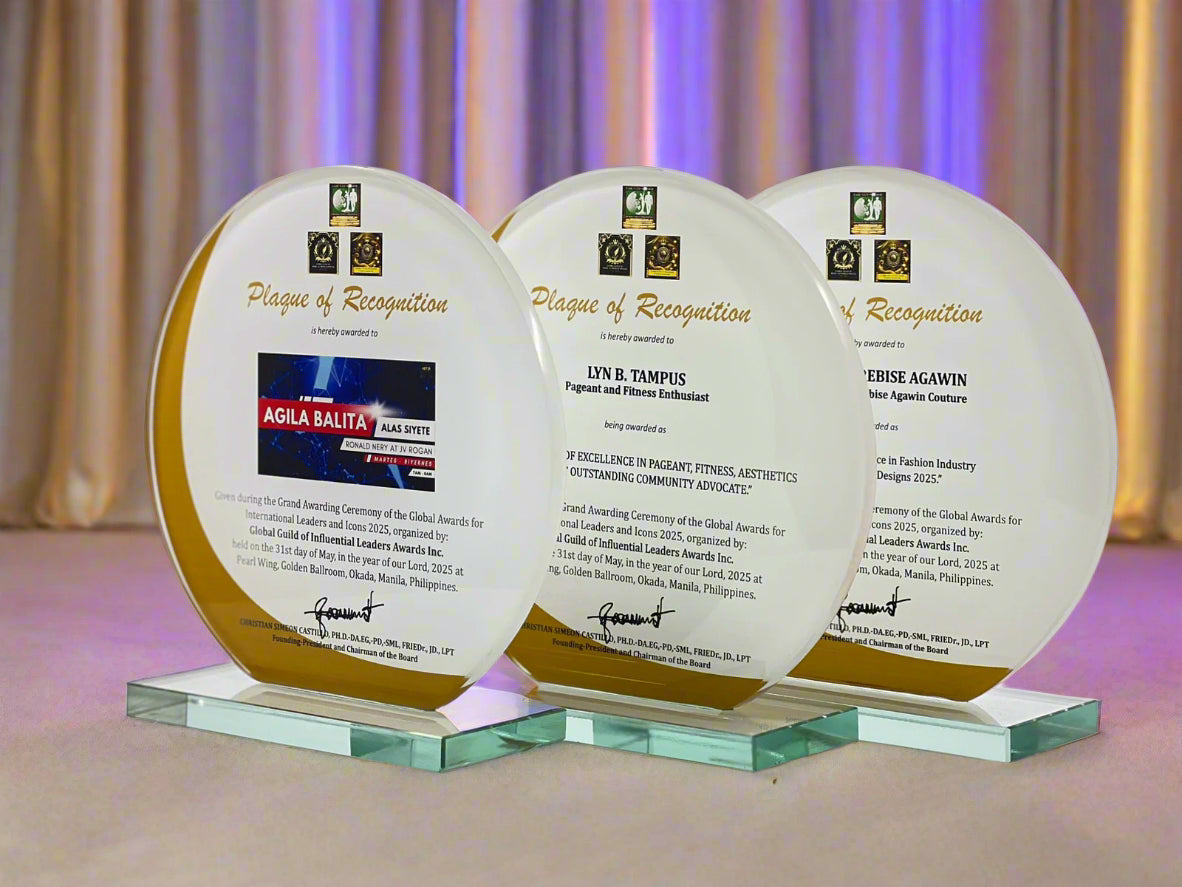 Rush Order Glass Plaque Awards - RA006