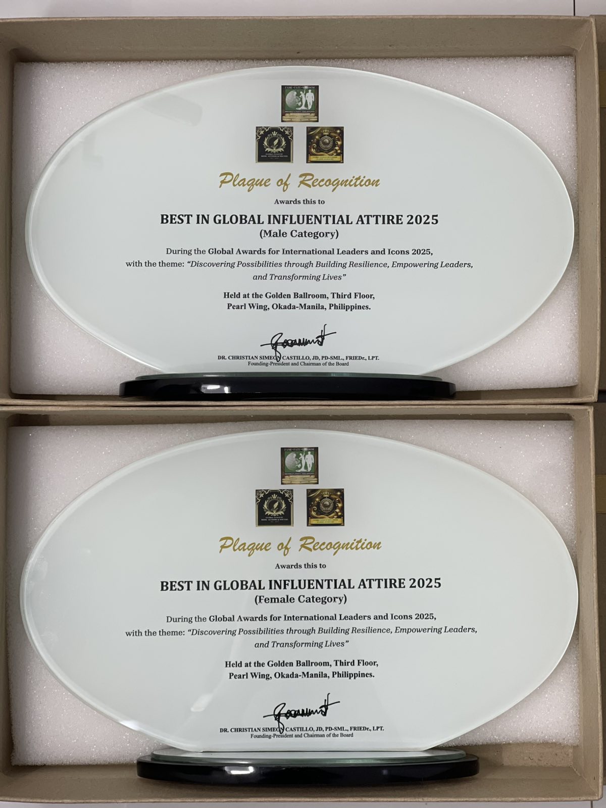 Rush Order Glass Plaque Awards - RA009