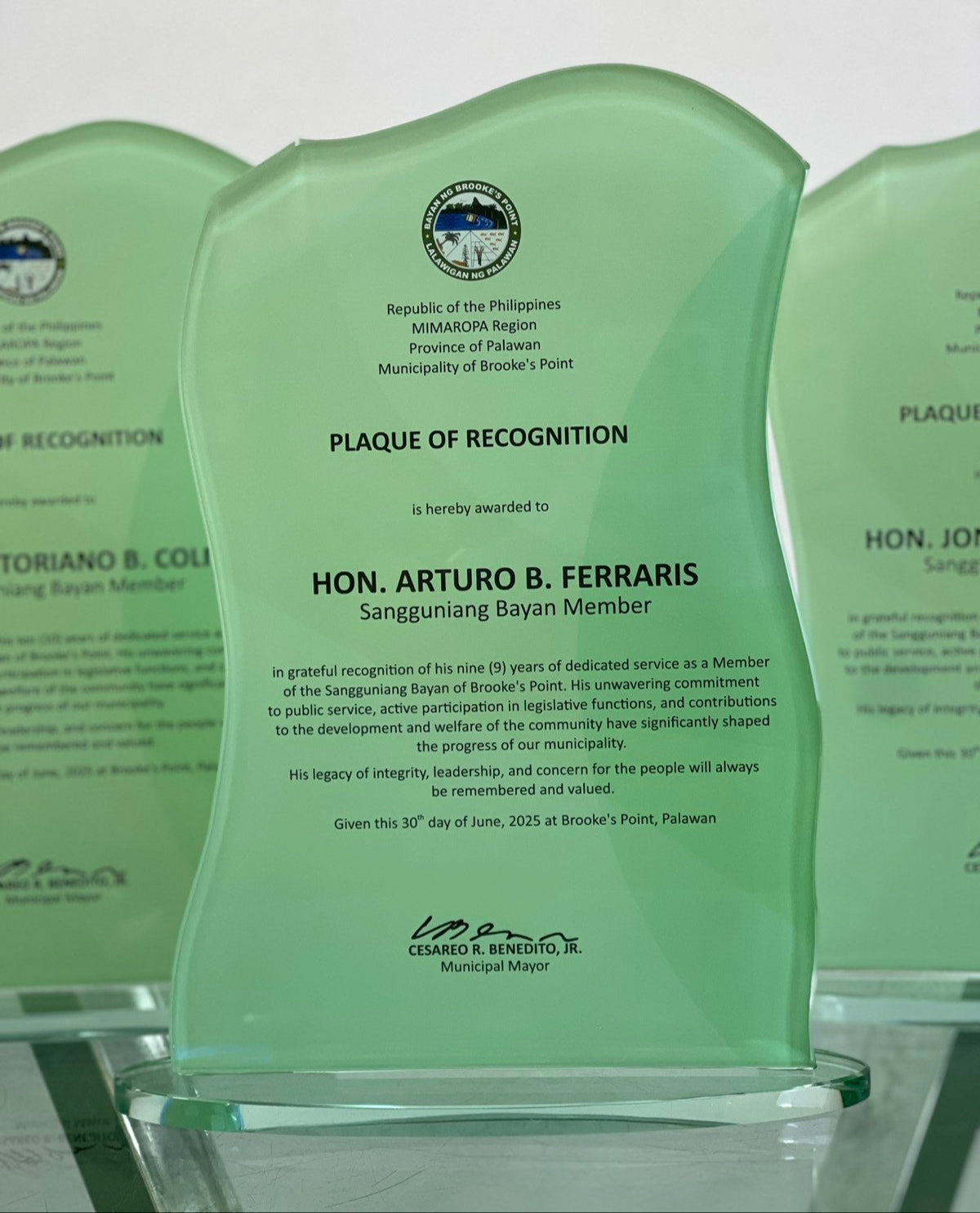 Rush Order Glass Plaque Awards - RA021