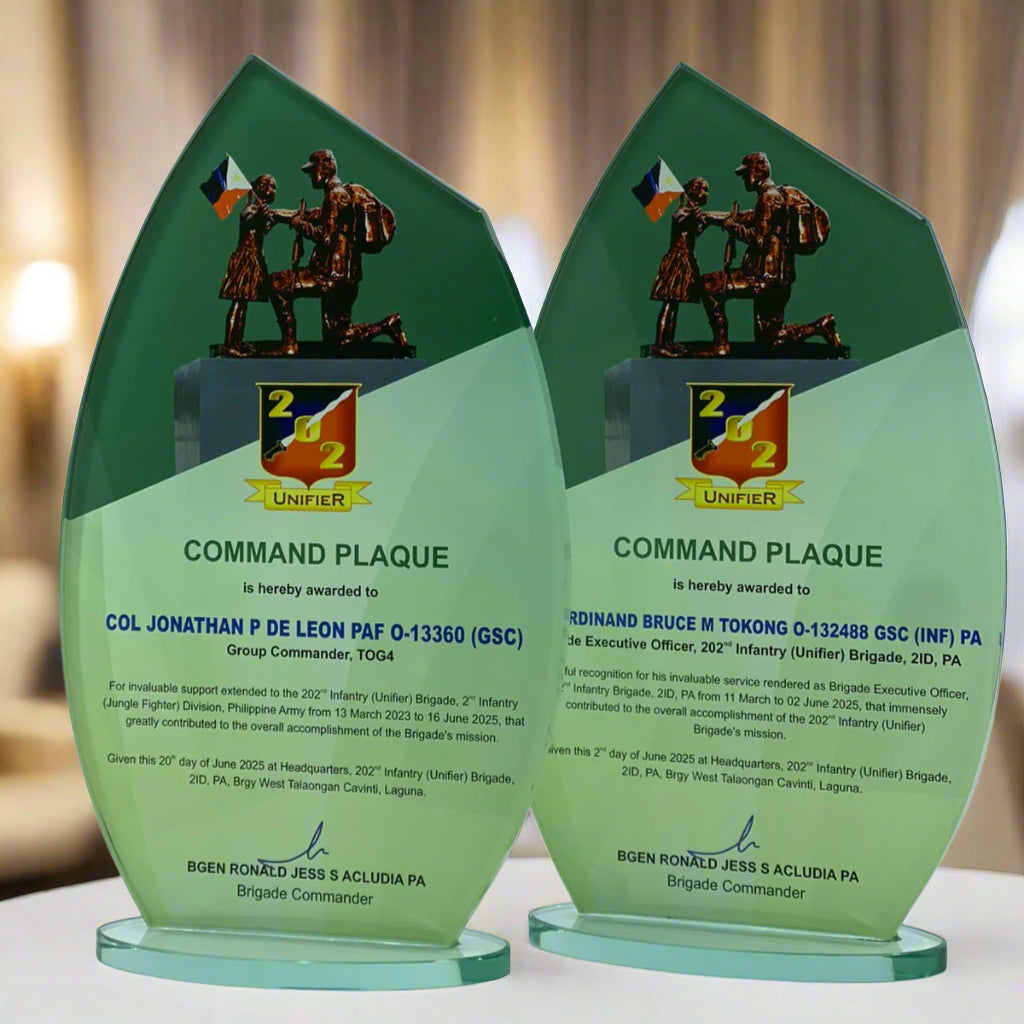 Rush Order Glass Plaque Awards - RA001