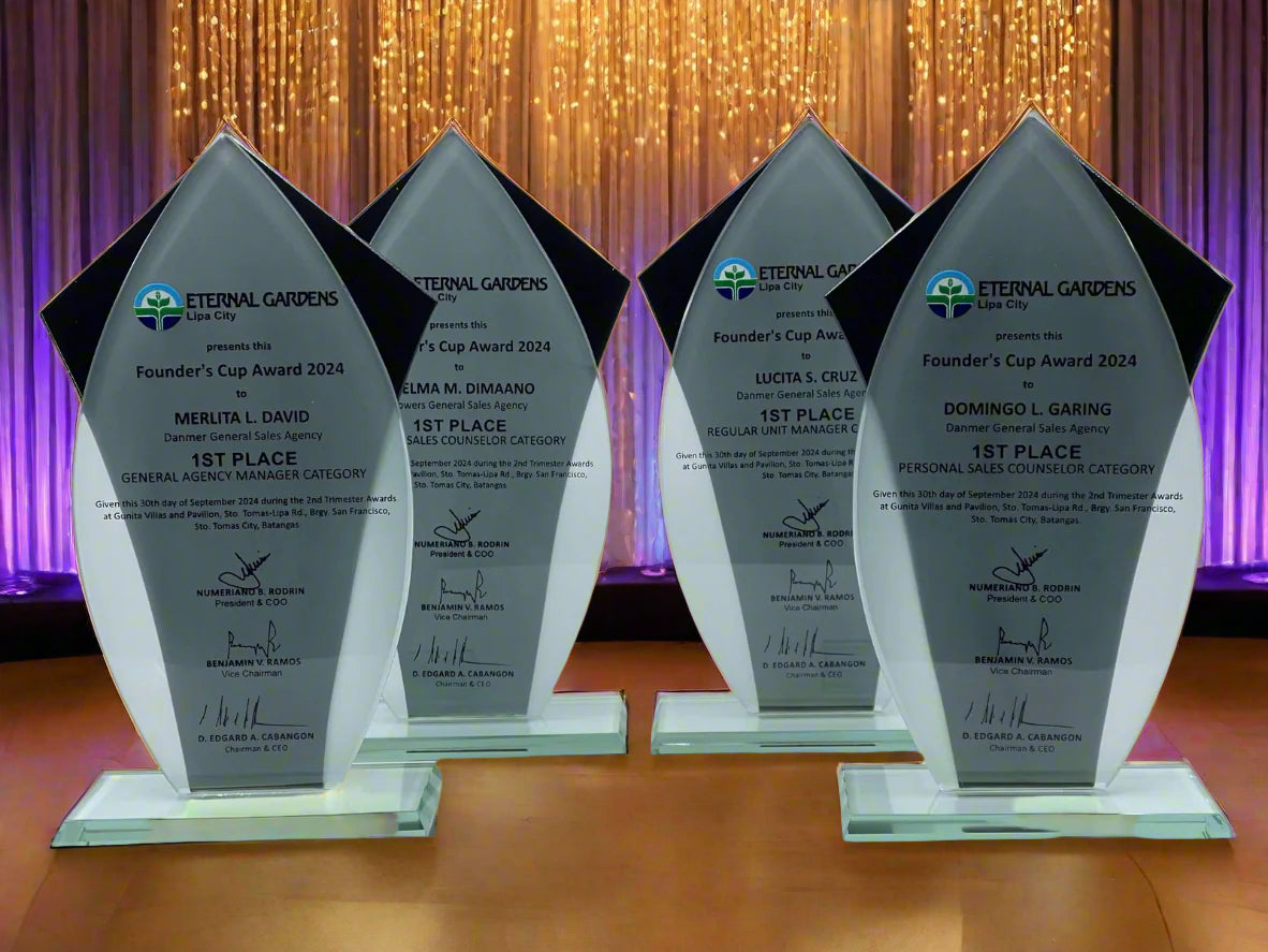 Best-Selling Glass Plaque Awards - GPA-013