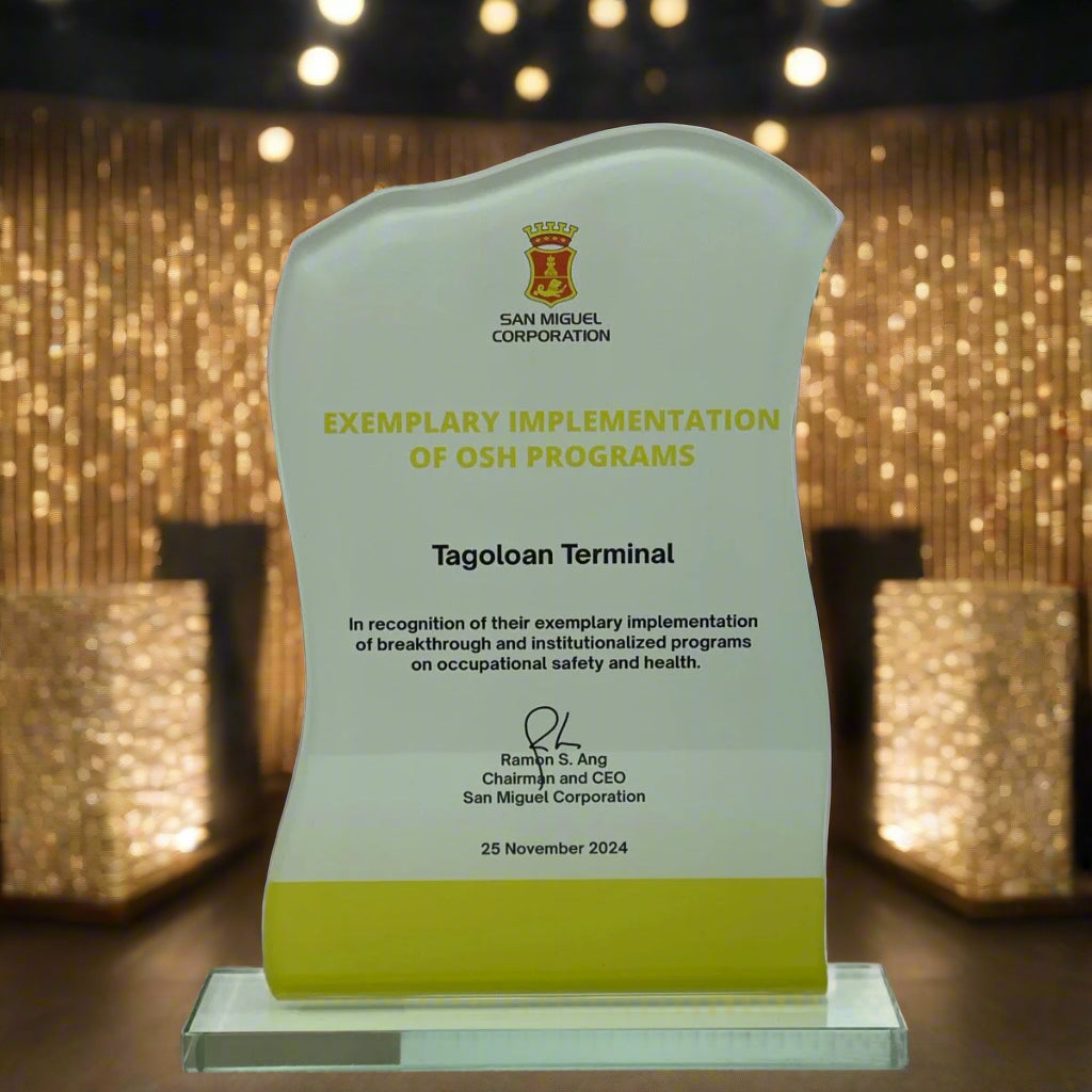 Rush Order Glass Plaque Awards - RA021