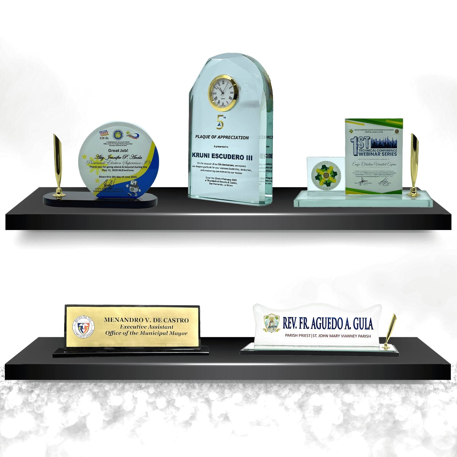 Glass Tokens & Desk Accessories