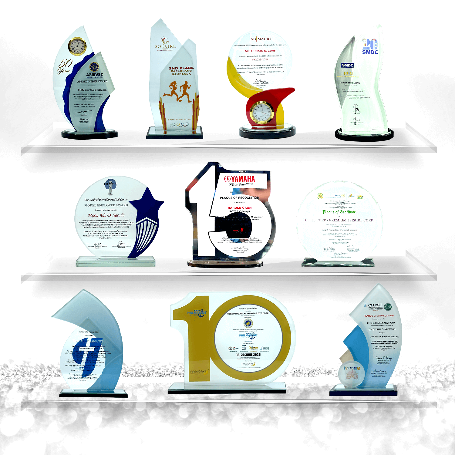 Best-Selling Glass Plaque Awards