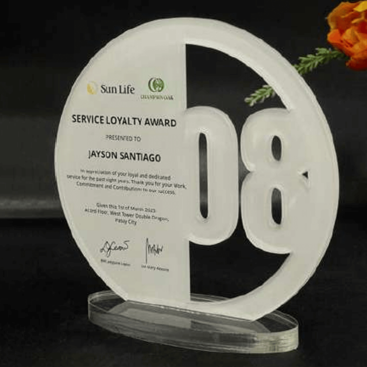 Acrylic Plaque Awards - AA-012