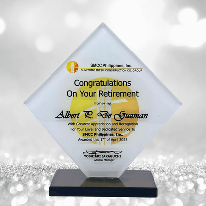 Rush Order Glass Plaque Awards - RA018