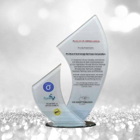 Best-Selling Glass Plaque Awards - GPA-012