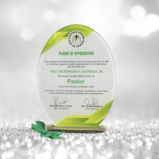 Rush Order Glass Plaque Awards - RA005