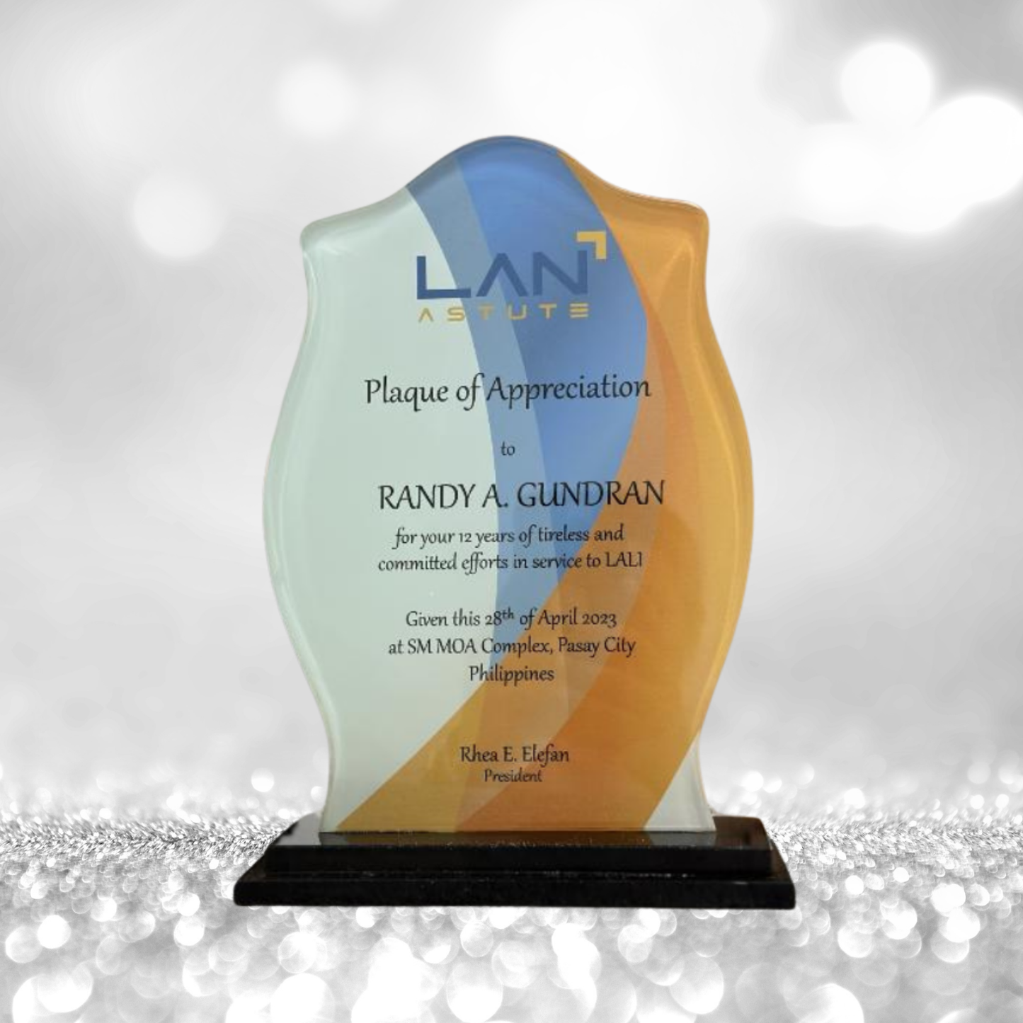 Rush Order Glass Plaque Awards - RA022