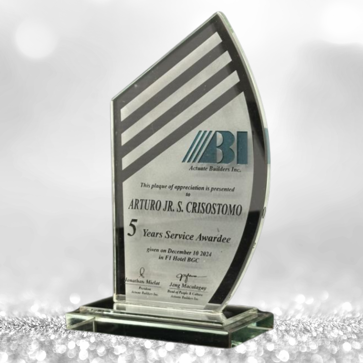 Rush Order Glass Plaque Awards  - RA026