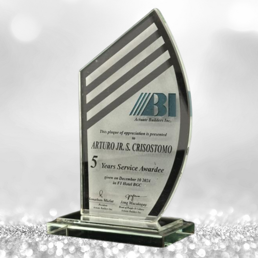 Rush Order Glass Plaque Awards  - RA026