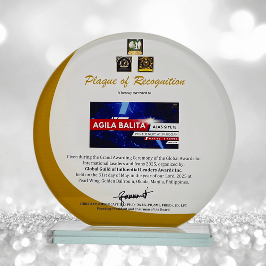 Rush Order Glass Plaque Awards - RA006