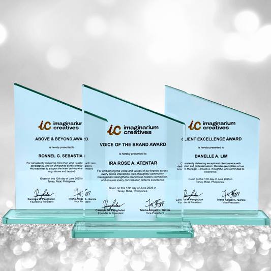 Rush Order Glass Plaque Awards - RA010