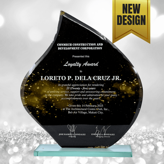 Rush Order Glass Plaque Awards - RA020 *NEW DESIGN*