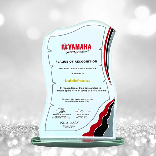 Rush Order Glass Plaque Awards  - RA021