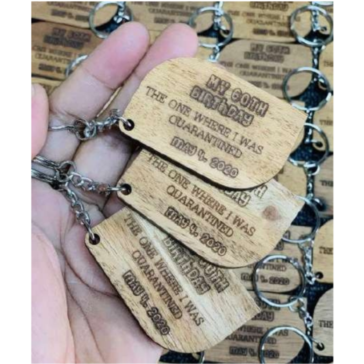 Keychain - Personalized Products- WOOD KEYCHAIN