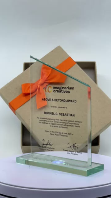 Rush Order Glass Plaque Awards - RA010