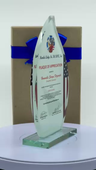 Rush Order Glass Plaque Awards - RA023