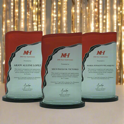 Rush Order Glass Plaque Awards - RA024