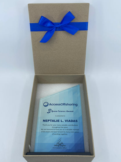 Rush Order Glass Plaque Awards - RA002