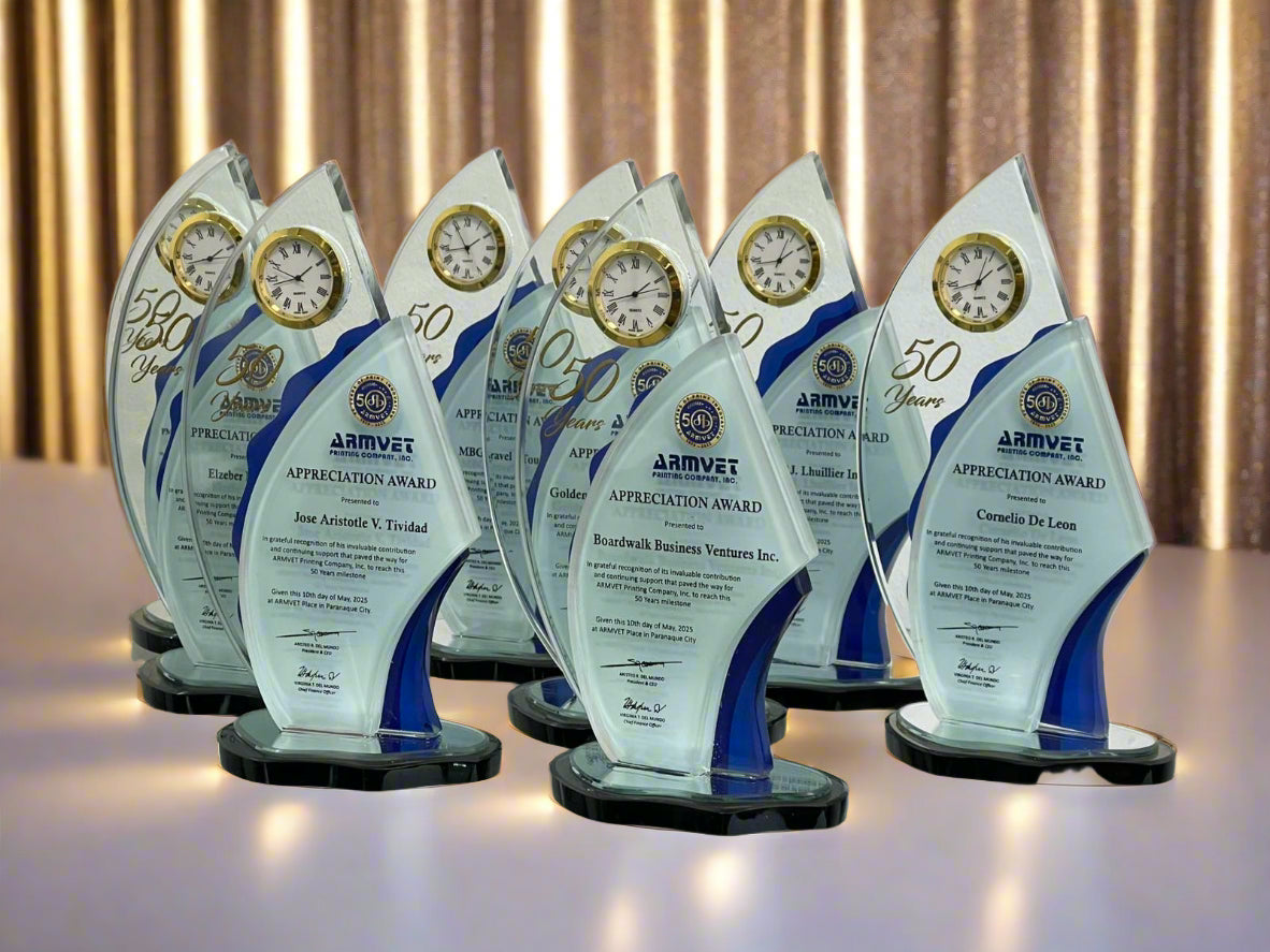 Best-Selling Glass Plaque Awards - GPA-001 *NEW DESIGN*