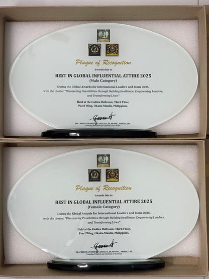 Rush Order Glass Plaque Awards - RA009
