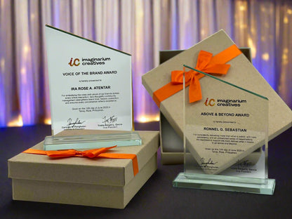 Rush Order Glass Plaque Awards - RA010