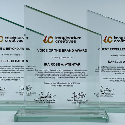 Rush Order Glass Plaque Awards - RA010