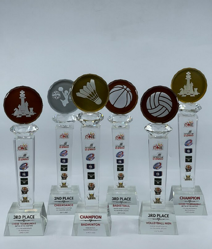 Crystal Sports Trophies And awards Design - SA-001